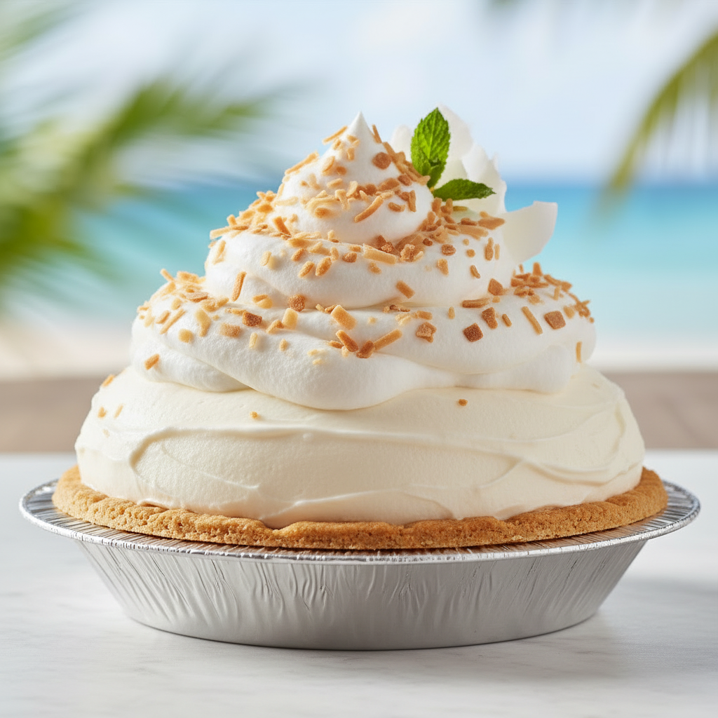Creamy Coconut Cream ice cream pie